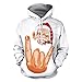 Produktbild Bovake Weihnachten Unisex 3D Printed Kapuzenpullover Sweatshirt Mit Kapuze Hoodie Jacke Pullover Winterjacke Mantel Parka Freizeit Tops Casual Longsleeve