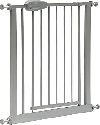 IB-Style - Barrière de sécurité "Megane" mat-argenté 74 cm - Prolongeable avec rallonge(s) à 143 cm | 12 variantes | à pression - sans percage | Réglable de 74 - 87 cm