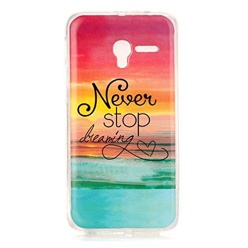 Funda Para Alcatel ONE Touch POP 3 5 0 pulgadas 5015D  Sunrive   Silicona Funda Slim Fit Gel Carcasa Case Bumper de Impactos y Anti-Ara  azos Espalda Cover puesta del sol    1 x L  piz   ptico