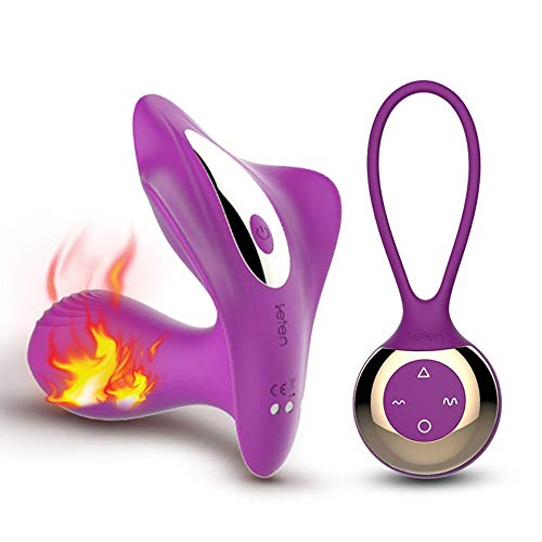 Remote Control Wearable Butterfly Vibrator with 7 Speed Clitoris Stimulator Invisible Vibrating Panties Heating Dildo Massager Sex Toys for Women, Purple