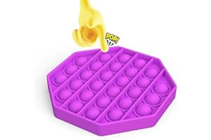 TOYSREX Push pop Bubble Sensory Fidget Toy, Autism Special Needs Stress Reliever Anxiety Relief Toys, Extrusion Bubble Fidget Sensory Toy (PURPLE OCTAGON)