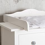 Puckdaddy Wickelaufsatz „Stern H“ für alle IKEA Hemnes Kommoden in weiß - 2