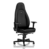noblechairs Icon Chaise de Gaming - Chaise de Bureau - Cuir Synthétique PU - 150 kg - Inclinable - Êdition Noire