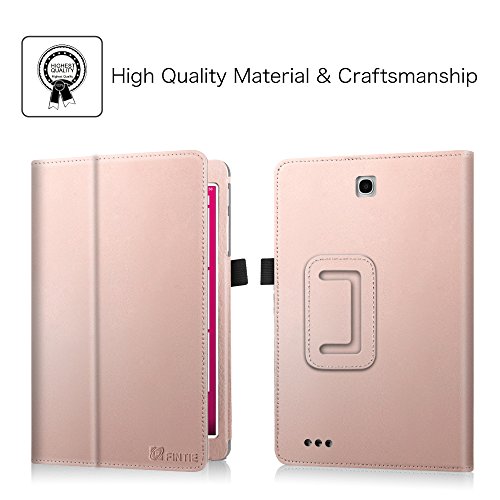 Telekom Tablet Puls Hülle – Fintie Premium Kunstleder Folio Schutzhülle Tasche Etui mit Standfunktion für Telekom Puls 8 Zoll Tablet, Roségold - 3