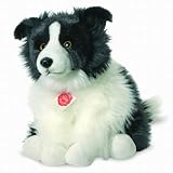 Grösse: 30 cm. Hermann Teddy Collection 927716 - Plüsch-Border Collie sitzend, 30 cm