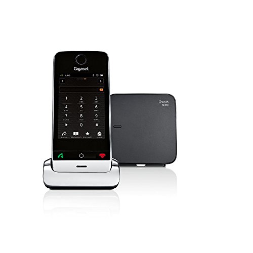 Gigaset SL910 Telefon - Schnurlostelefon / Mobilteil - mit Farbdisplay / Design Telefon / schnurloses Telefon - Freisprechen - schwarz