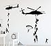 Produktbild Hubschrauber Soldat Wandaufkleber Vinyl Kunst Aufkleber Teen Boy Military Mann Schlafzimmer Fan Wohnkultur 88X84 Cm