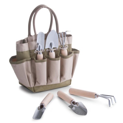 Zeller 16000 Garten-Set, Polyester/Metall/Holz, 4-teilig, 14 x 10 x 17 cm