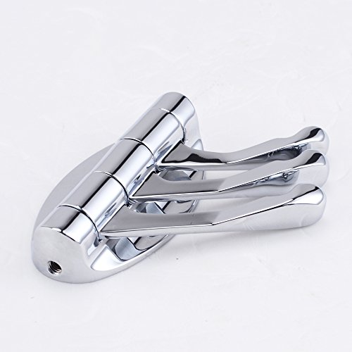 Freedom-vp Edelstahl Haken mit der Schrauben mit drei Schwingarmen Handtuchhaken Hakenleiste Haken Kleiderhaken halter Wandhaken Hut Schlüssel Haken Handtuchhalter im Badezimmer Küche Schlafzimmer WC Büro Haken (Chrome) - 3