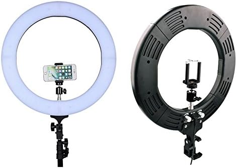 Bi-colour LED Ring Light 18'' 80W 448 Beads Adjustable Ring Photographic Light Available for Portraits Fashion Photography and Youtube Self-portrait Video Capture