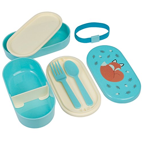 Wendekreis Bento-Lunchbox „Rusty the Fox“ Brotbox Besteck Kinder Fuchs Gabel Löffel - 2