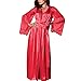 Produktbild Mymyguoe Nacht Robe Frauen Satin Langes Nachthemd Silk Dessous Nachthemd Nachtwäsche Sexy Robe Kimono Morgenmantel Bademantel Schlafanzug