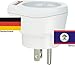 Produktbild hochwertiger Design Reiseadapter Deutschland auf Belize 220-230V Schukostecker Umwandlungsstecker Reisestecker Netzstecker - Germany - Belize