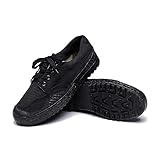 Herrenschuhe Feifei Herren Freizeitschuhe Camo Black Rutschfest Verschleißfest Komfortable Trainingsschuhe (Farbe : Schwarz, Größe : EU37/UK4.5-5/CN37)