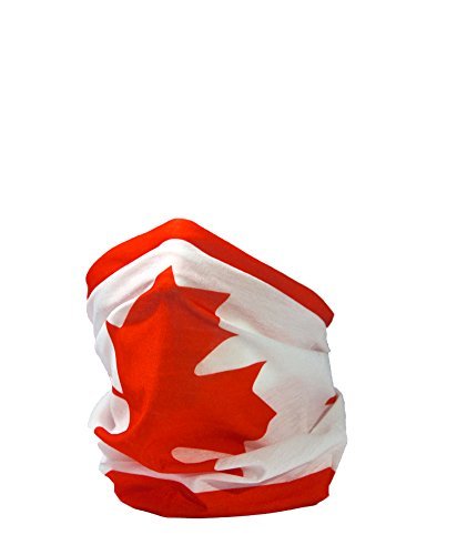 Ruffnek FLAG OF CANADA/CANADIAN FLAG/MAPLE LEAF/l'Unifolié - Multifunctional Headwear/Neckwarmer for men, women & children