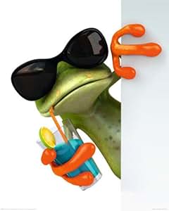 Frosch Türklingel - Handbemalte Biertrinker Frosch Dekoration