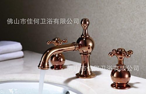 Modern fashion bathroom sink faucet Rose gold hoists three-piece gold-plated lavatory faucet tap Gold tap , 3805 gold