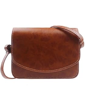 Honeymall Umhängetasche Imitation cuir Retro klein Damen asche Sattel Tasche Handtasche Clutch Schultertasche...