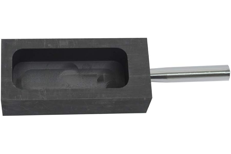 LLF Gold Silver Graphite Ingot Mold Mould Crucible for Melting Casting Refining with Metal Bar (2kg)
