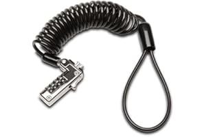 Kensington - Verrou de Sécurité à Combinaison pour Encoche Standard, Câble à Spirales Portable en Acier au Carbone, Cadenas Pivotant pour Ordinateurs Portables & Appareils (K60625WW)