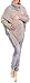 Happy Mama Women's Maternity Cable Chunky Knit Poncho Sweater Jumper Wrap 312p (Grey, ONE SIZE UK 8/10/12)