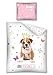 Produktbild DP Bettwäsche Dogge Little Princess, Hunde Wendebettwäsche 100 % Baumwolle, 140 x 200 cm, 70 x 80 cm