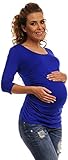Happy Mama. Women's Maternity Jersey Stretch Top T-shirt Tunic 3/4 Sleeves. 338p
