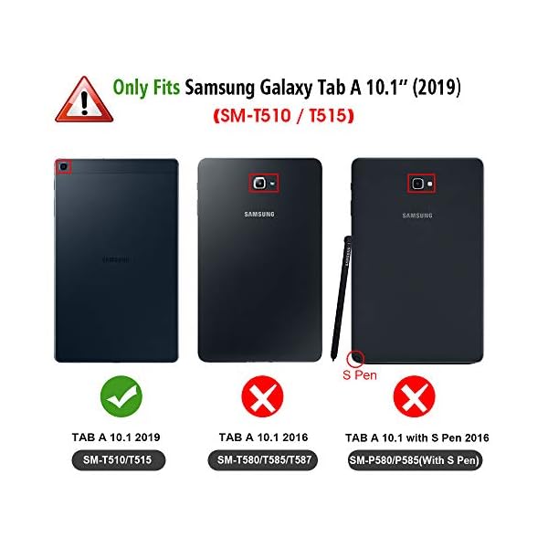 Fintie SlimShell Funda Compatible con Samsung Galaxy Tab A 10.1 2019 - Súper Delgada y Ligera Carcasa de Cuero Sintético… - Image 4