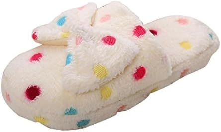 KEERADS Ladies Indoor Home Faux Fur Trim Slip On Warm Slippers Shoes Winter Christmas Deer Shoes