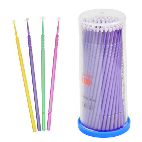 chinkyboo 100pcs Disposable Eyelash Extension Mascara Applicator Individual Microbrush