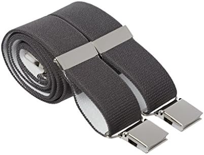 Quality Plain Strong Elastic Mens Trouser Braces / Mens Suspenders With Large Clips - Assorted Colours and Sizes Available