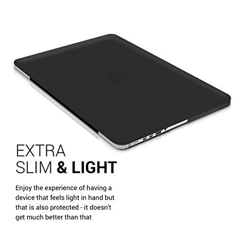 kwmobile Hardcase Laptop Hülle für Apple MacBook Pro Retina 13″ (ab Ende 2012) – Schwarz dünne gummierte Schutzhülle Cover Case Tasche - 4