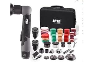SPTA Cordless Mini Car Polisher, 12V Micro Cordless Scratches Killer Car Polisher RO/DA Mini Car Polisher for polishing, Sanding and Cleaning