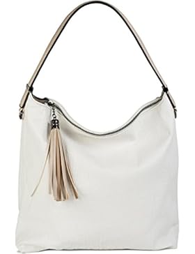 styleBREAKER Hobo Bag Handtasche im Vintage used Look, Quaste, Henkeltasche, Shopper, Tasche, Damen 02012149