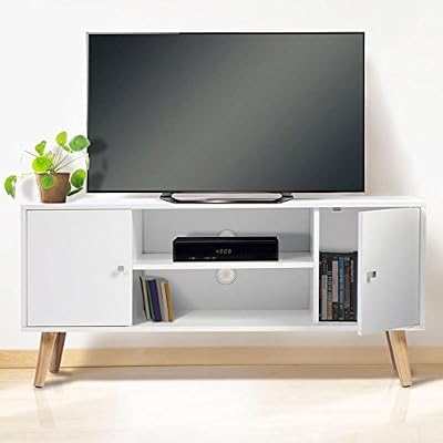 IDMarket - Meuble TV EFFIE scandinave bois blanc