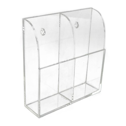 Fernbedienung Halterung Fall, TV Klimaanlage Fernbedienung Halter Fall Acryl Wandhalterung Aufbewahrungsbox (2 Fall) - 2