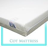 Baby Travel Cot Mattress 120 x 60 x 10 CM QUILTED Breathable Antiallergenic - UK Made - ATM-Baby Brand ...