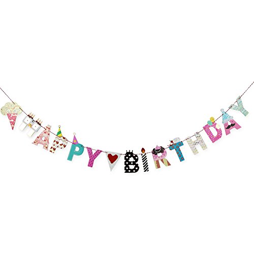 SUNBEAUTY 2 Meter Happy Schrift String Girlande Kinder Geburtstag Party Feier Dekoration (Happy Birthday) - 7