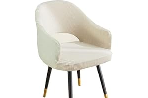 SMILSINY Fundas De Sillas Comedor con ​Brazos Funda Silla Oficina 1/2/4 Pack Jacquard Elásticas Modernas Cubiertas Butacas Cubiertas Protectoras, para SalónCocina Decor Hogar (Color : #1, Size : 4pcs)