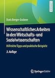 Image de Wissenschaftliches Arbeiten in den Wirtschafts- und Sozialwissenschaften: Hilfreiche Tipps und prakt