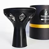 Hooksey Bowl Premium Shisha Kopf - hochwertige Verarbeitung aus Silikon und Glas (Schwarz) - 