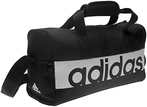 adidas Linear Team Bag XSmall Black/White Sports Kitbag Gymbag Holdall Carryall H:24 x W:33 x D:11 (cm)