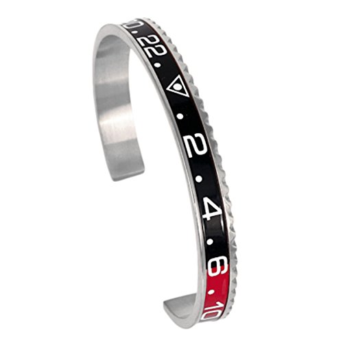 Preisvergleich Produktbild Armband im Lünetten-Stil GMT schwarz rot