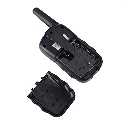 Imurz Kids Walkie Talkies 3KM Range 22 Channels Handset with Indicator and Belt Clip Two Way Radio for Children Outdoor Camping Hiking 2 PCS (Black)