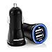 Produktbild deleyCON MK-MK440 Power Auto Ladegerät mit LED KFZ USB Ladegerät 2 Port Car Charger 3,1A (2,1A+1A) - Für Handy, Tablet, Kamera, Navi, Schwarz