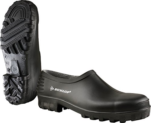 Preisvergleich Produktbild Dunlop Clogs Gartenschuhe Gartenclogs 814P schwarz PVC, rutschfeste Sohle