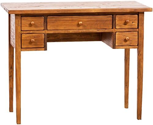 Solid lime wood, walnut finish W100xDP48xH80 cm sized coofee table desk