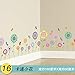Produktbild Kindergarten decoración de la pared sala pequeña joyería pegatinas para el cuarto de los niños autoadhesivas calcomanías para escaleras calcomanías para el paso línea de la cintura pegatinas de pared, 16 flores de dibujos animados 160 * 56 CM