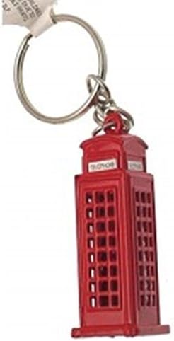 Red Iconic London Phone Booth Keyring by London Heritage