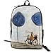 Produktbild Personality Knapsack Painting A Man On A Bicycle Water Resistant School Rucksack for Women Men